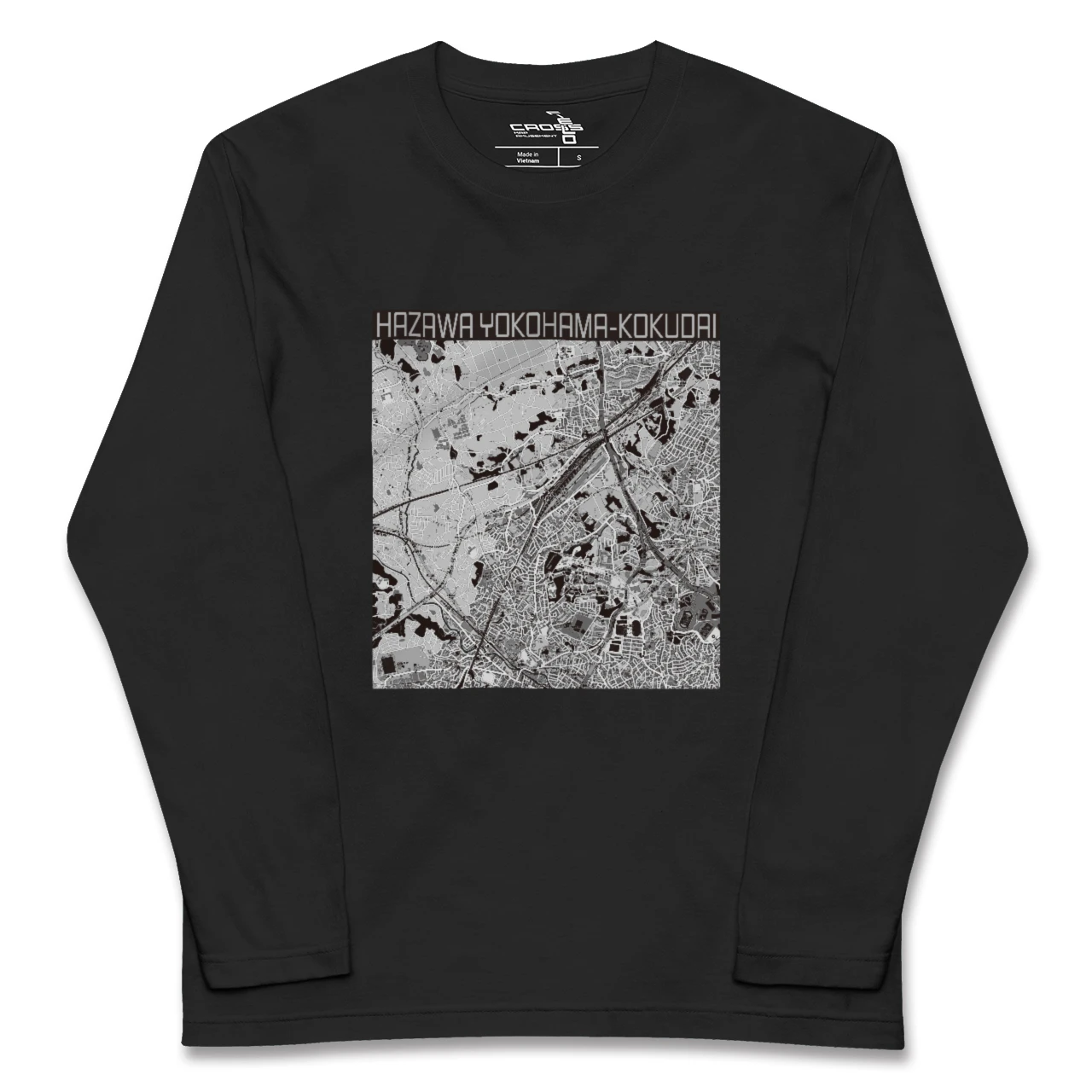 【羽沢横浜国大(神奈川県)】地図柄ロングスリーブTシャツ
