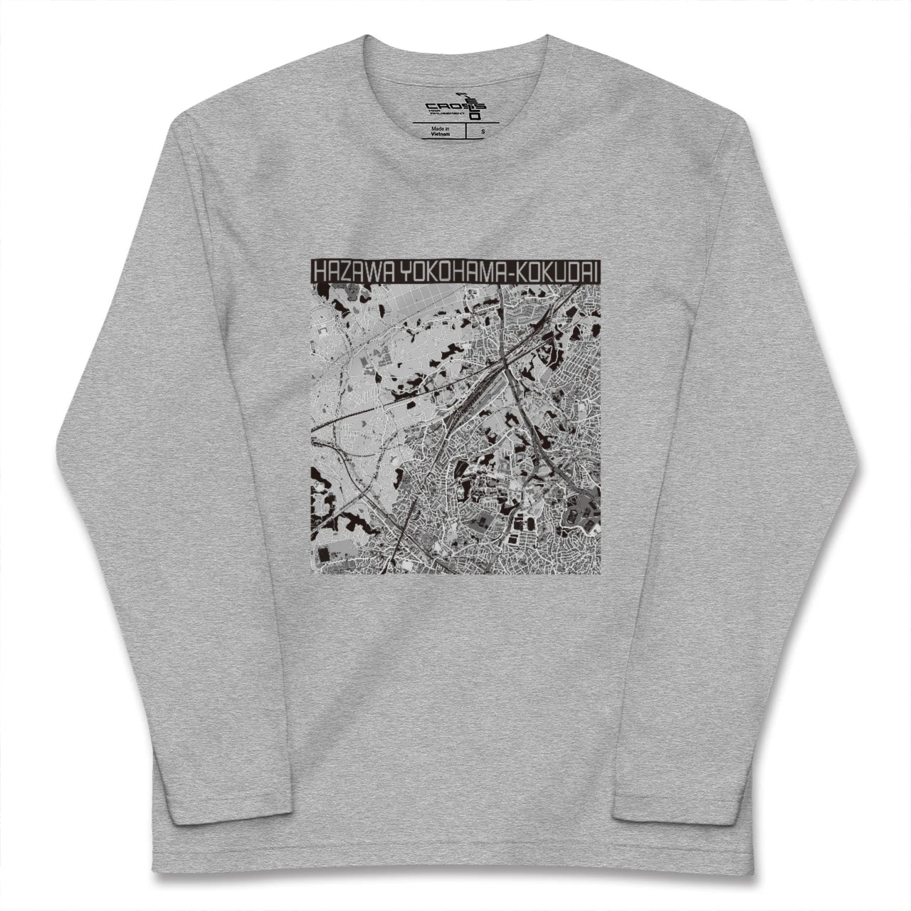 【羽沢横浜国大(神奈川県)】地図柄ロングスリーブTシャツ