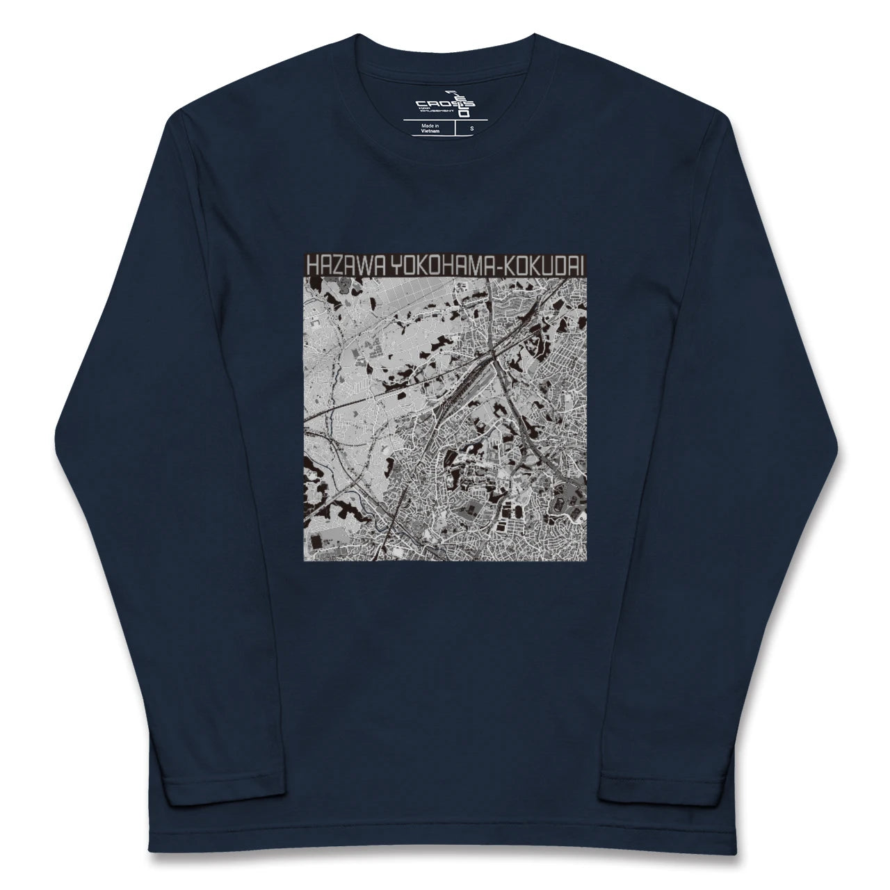 【羽沢横浜国大(神奈川県)】地図柄ロングスリーブTシャツ