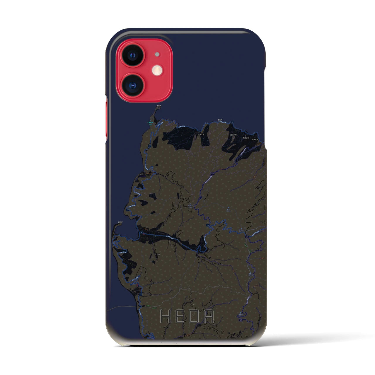 【戸田(静岡県)】地図柄iPhoneケース(バックカバータイプ)