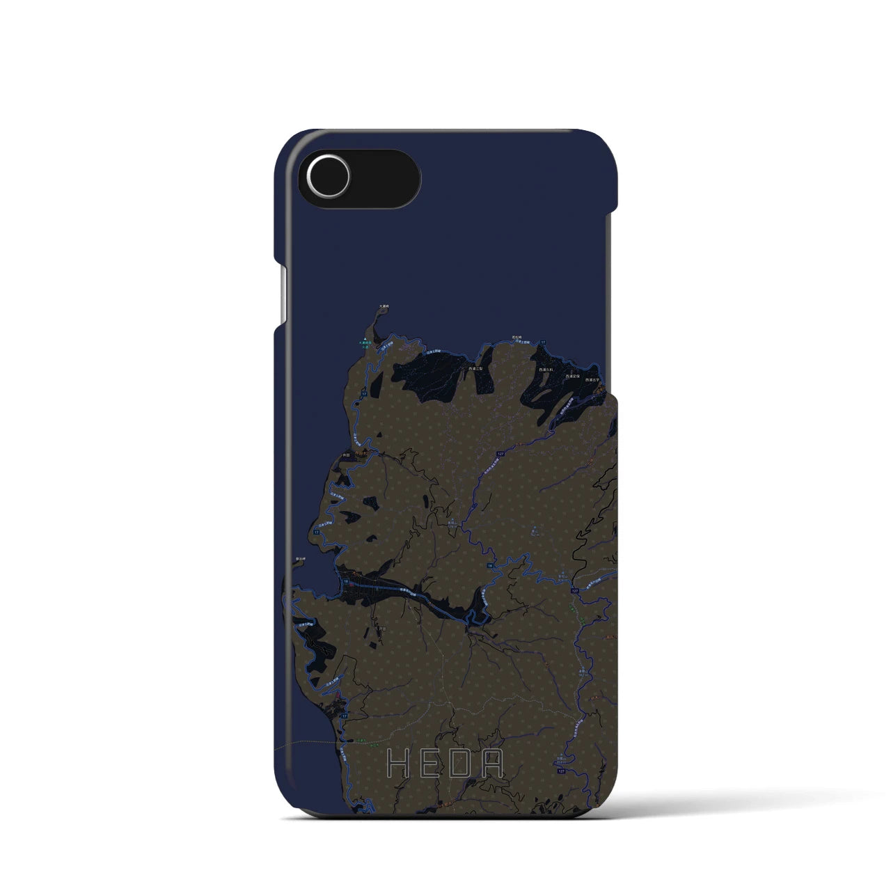 【戸田(静岡県)】地図柄iPhoneケース(バックカバータイプ)