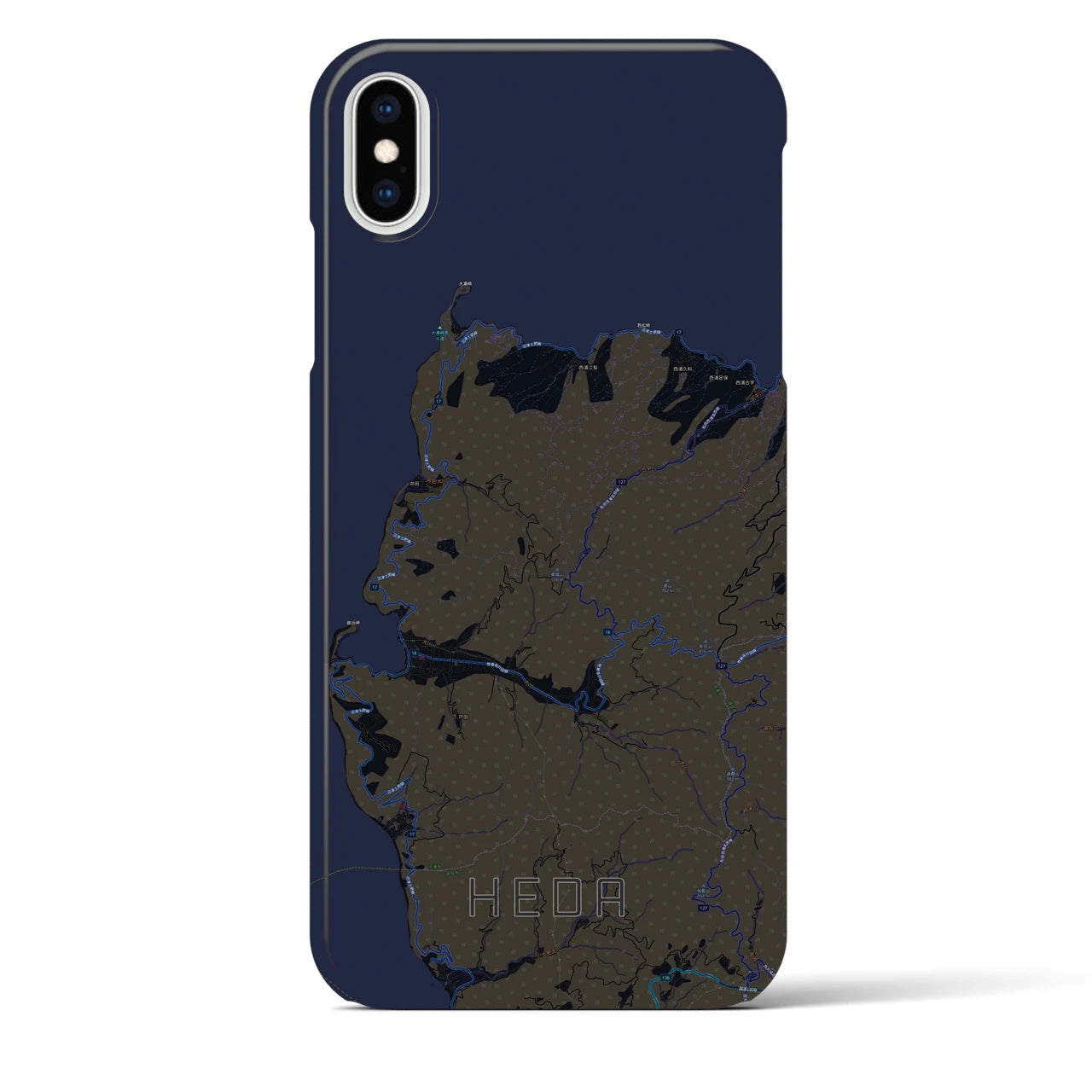 【戸田(静岡県)】地図柄iPhoneケース(バックカバータイプ)