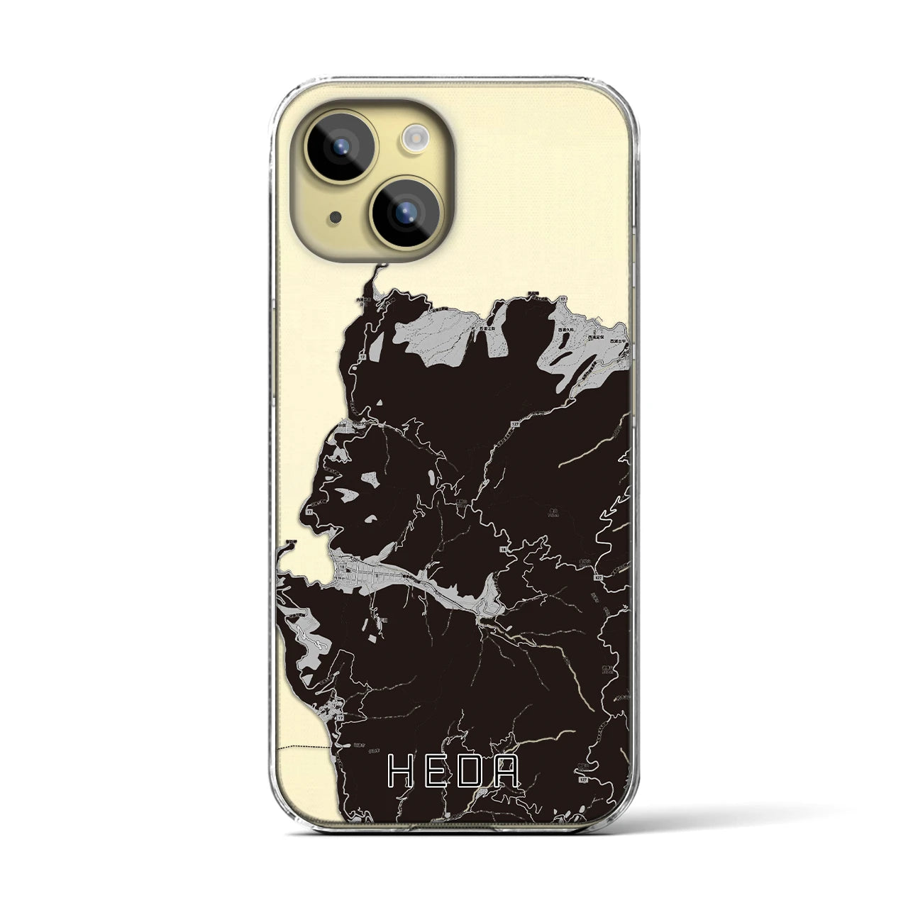 【戸田(静岡県)】地図柄iPhoneケース(クリアタイプ)