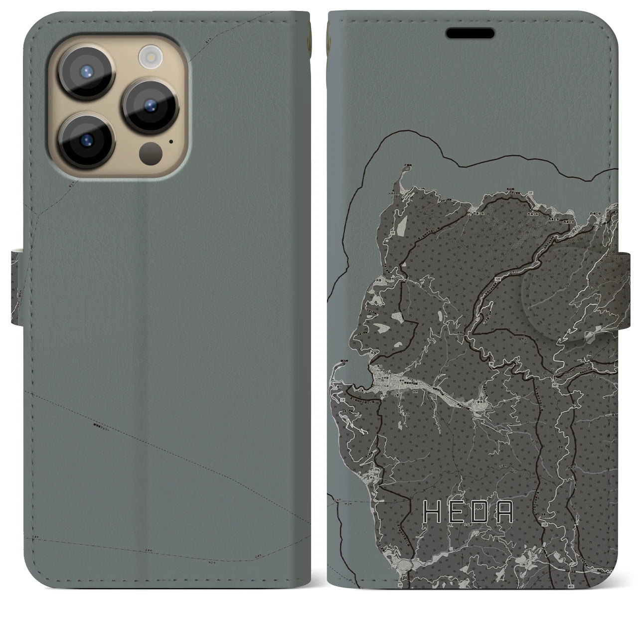 【戸田(静岡県)】地図柄iPhoneケース(手帳タイプ)