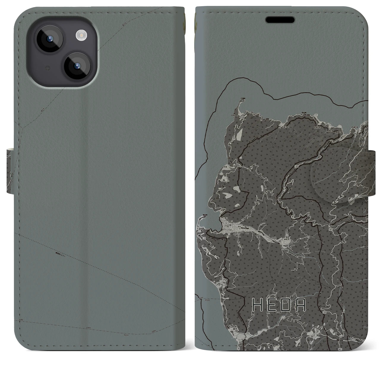 【戸田(静岡県)】地図柄iPhoneケース(手帳タイプ)