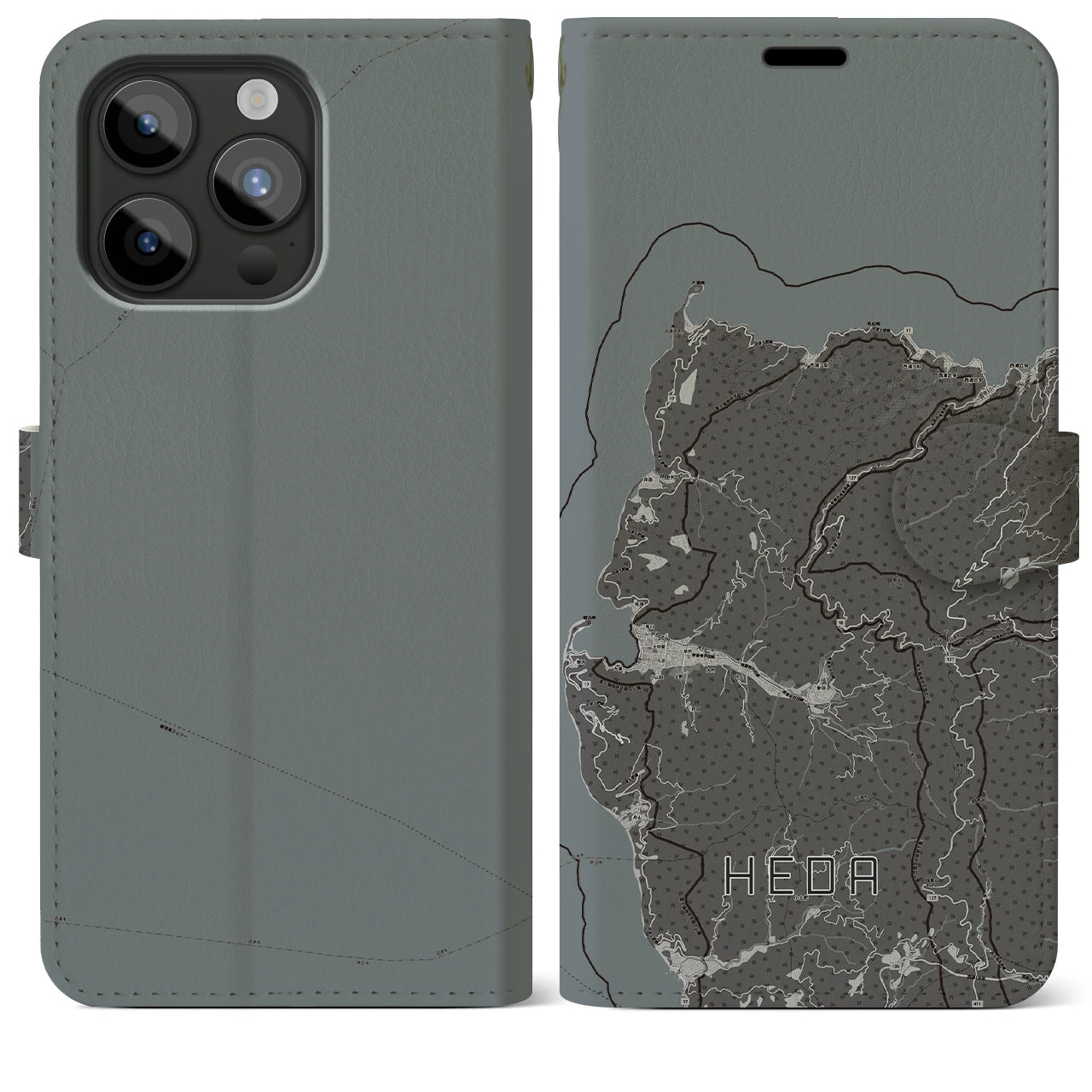 【戸田(静岡県)】地図柄iPhoneケース(手帳タイプ)