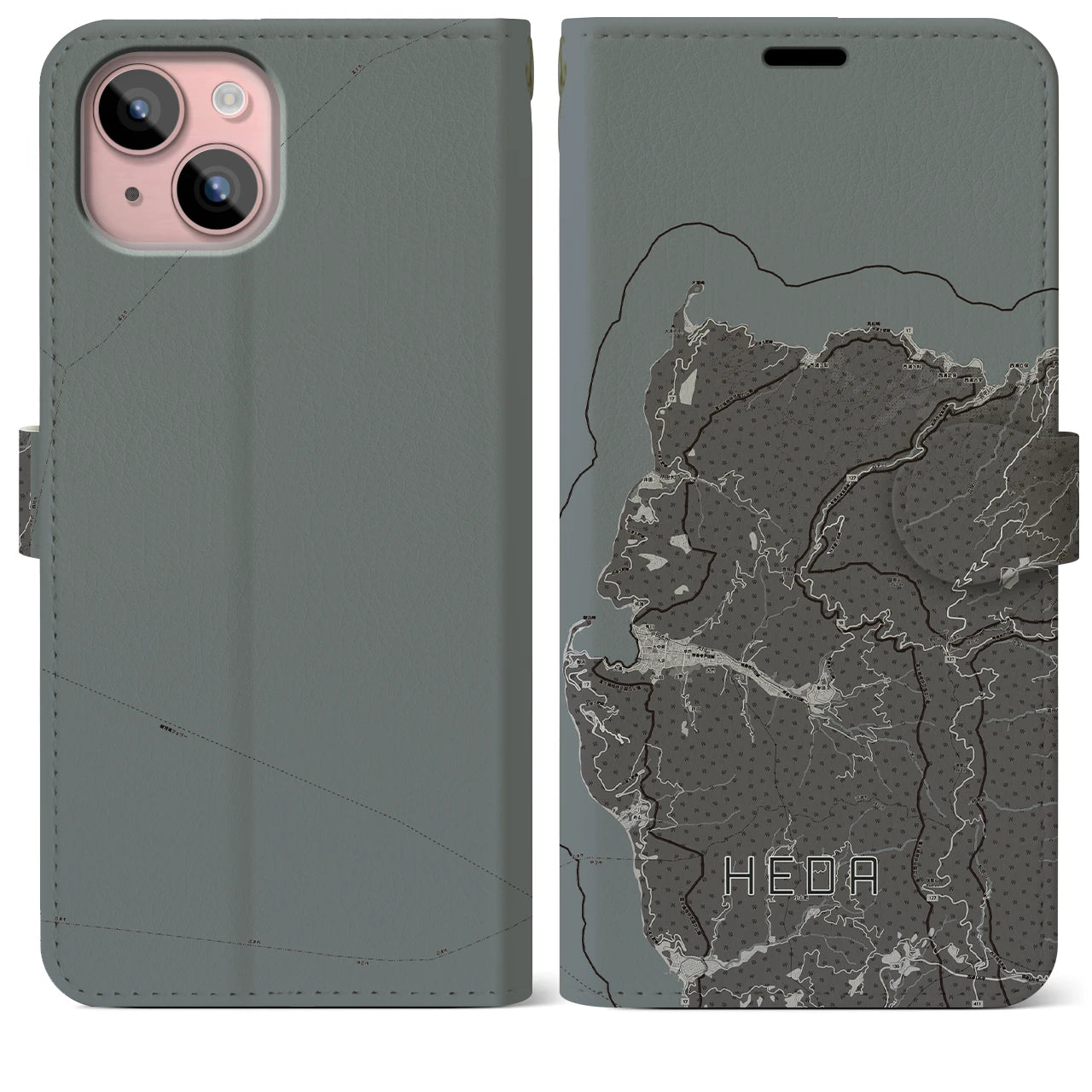 【戸田(静岡県)】地図柄iPhoneケース(手帳タイプ)