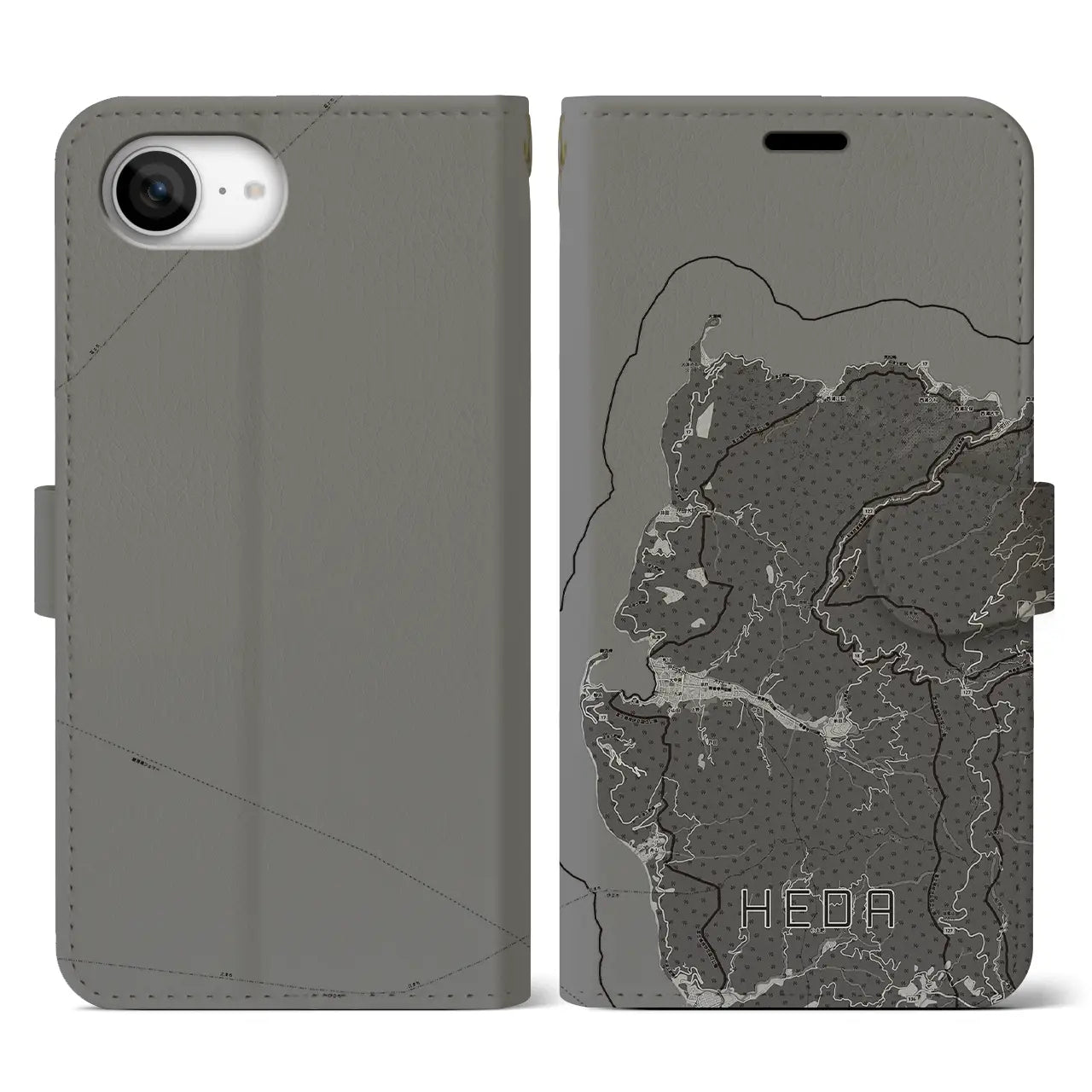 【戸田(静岡県)】地図柄iPhoneケース(手帳タイプ)