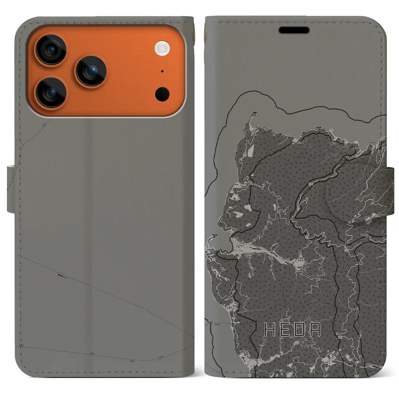 【戸田(静岡県)】地図柄iPhoneケース(手帳タイプ)