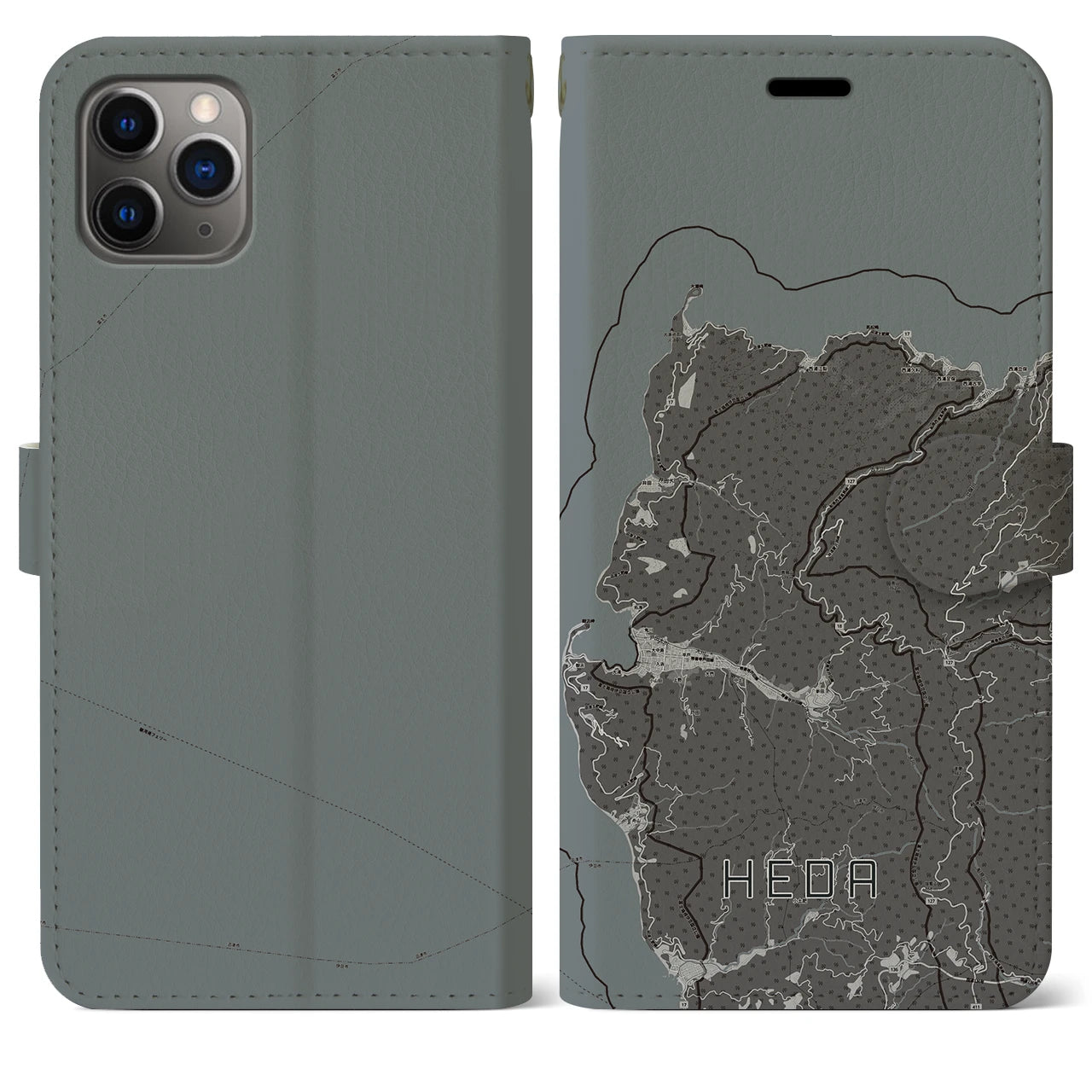 【戸田(静岡県)】地図柄iPhoneケース(手帳タイプ)