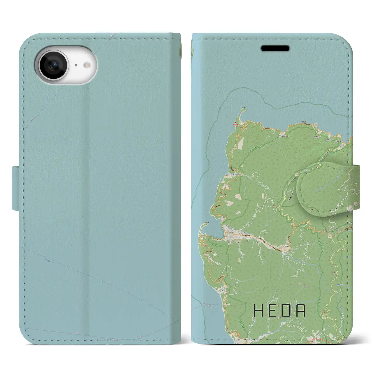 【戸田(静岡県)】地図柄iPhoneケース(手帳タイプ)