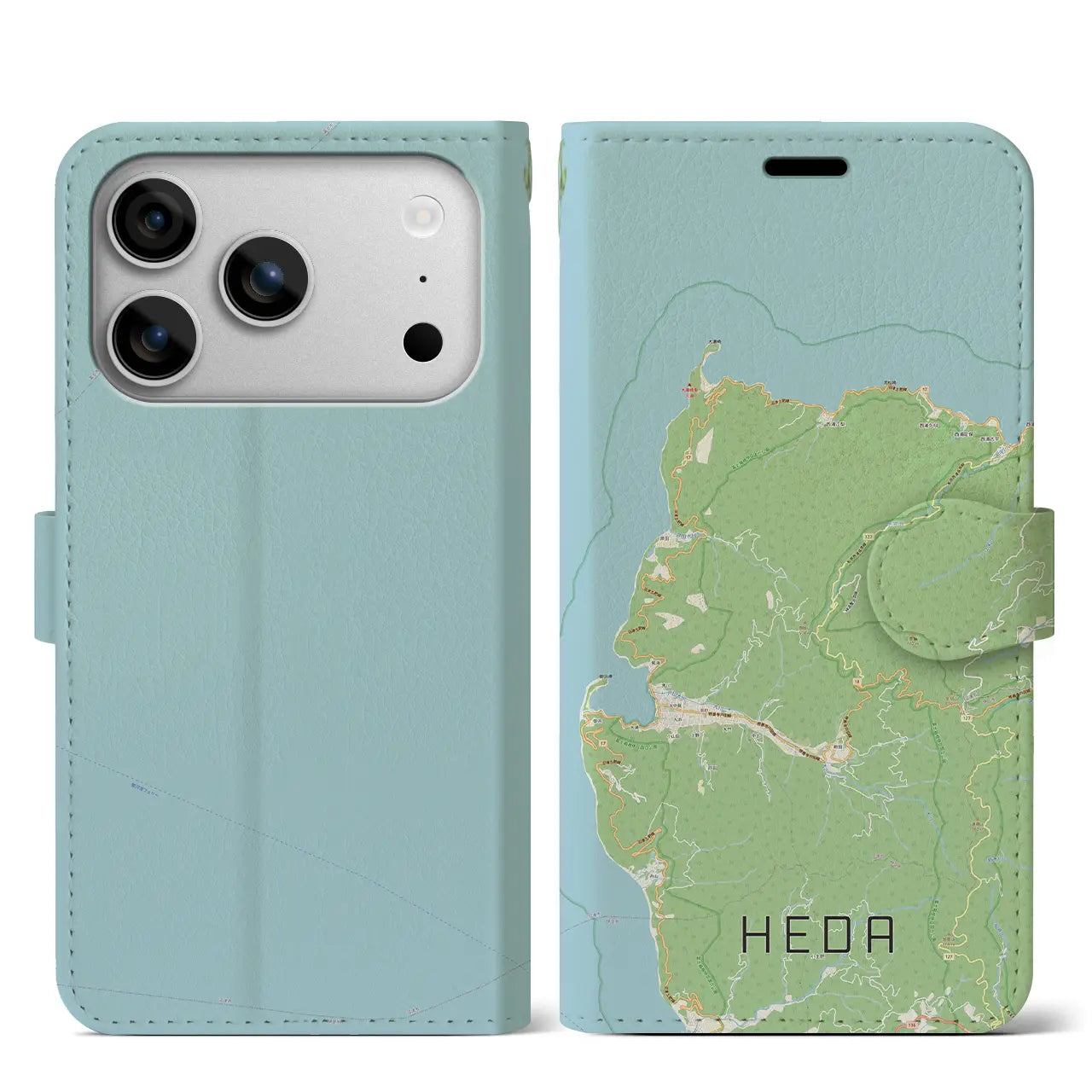 【戸田(静岡県)】地図柄iPhoneケース(手帳タイプ)