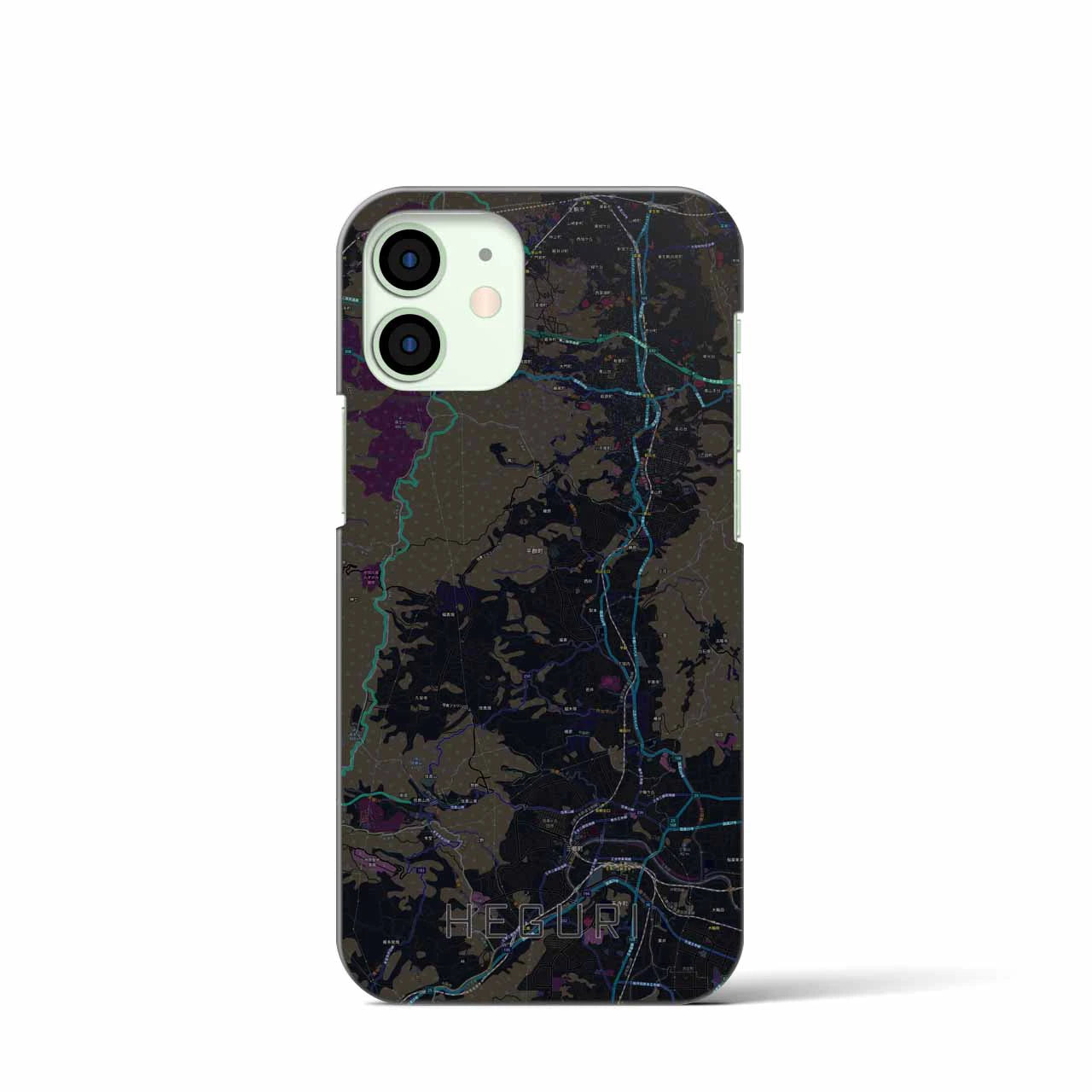 【平群(奈良県)】地図柄iPhoneケース(バックカバータイプ)
