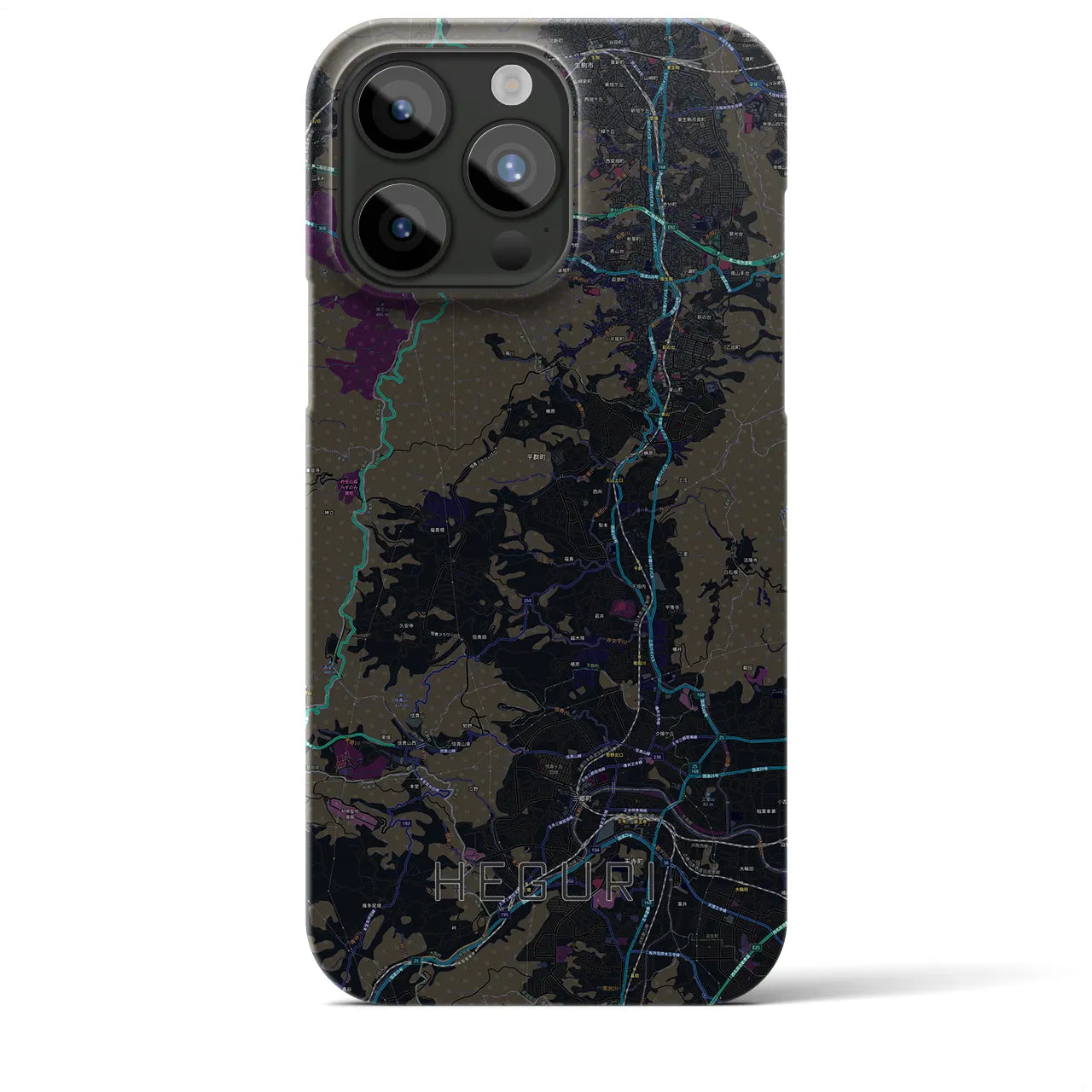 【平群(奈良県)】地図柄iPhoneケース(バックカバータイプ)