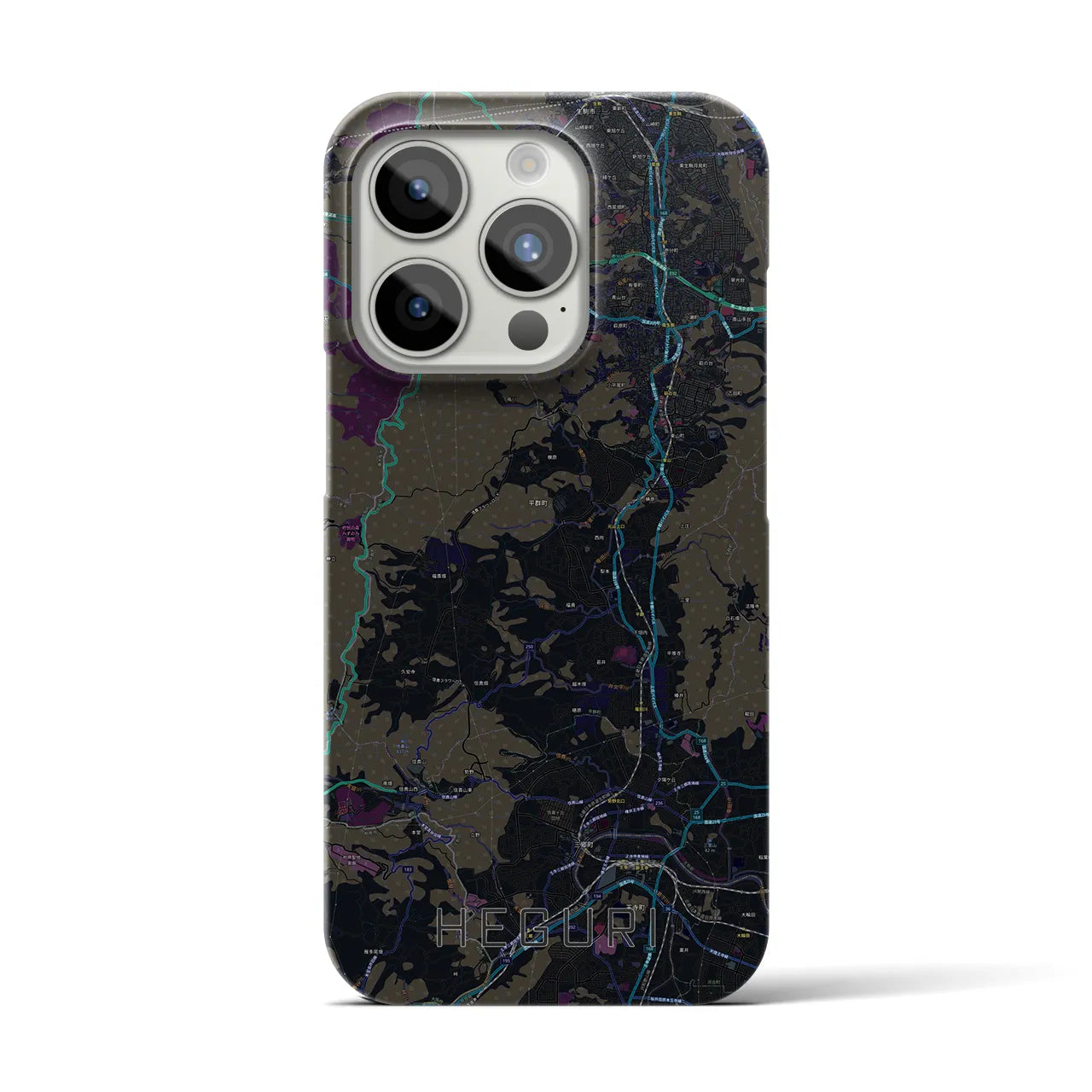 【平群(奈良県)】地図柄iPhoneケース(バックカバータイプ)