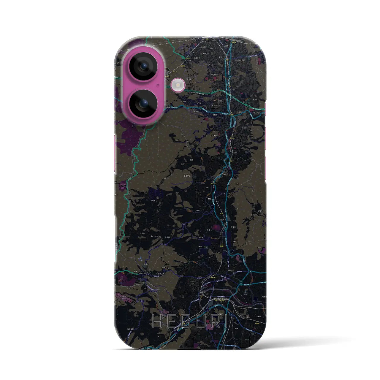 【平群(奈良県)】地図柄iPhoneケース(バックカバータイプ)