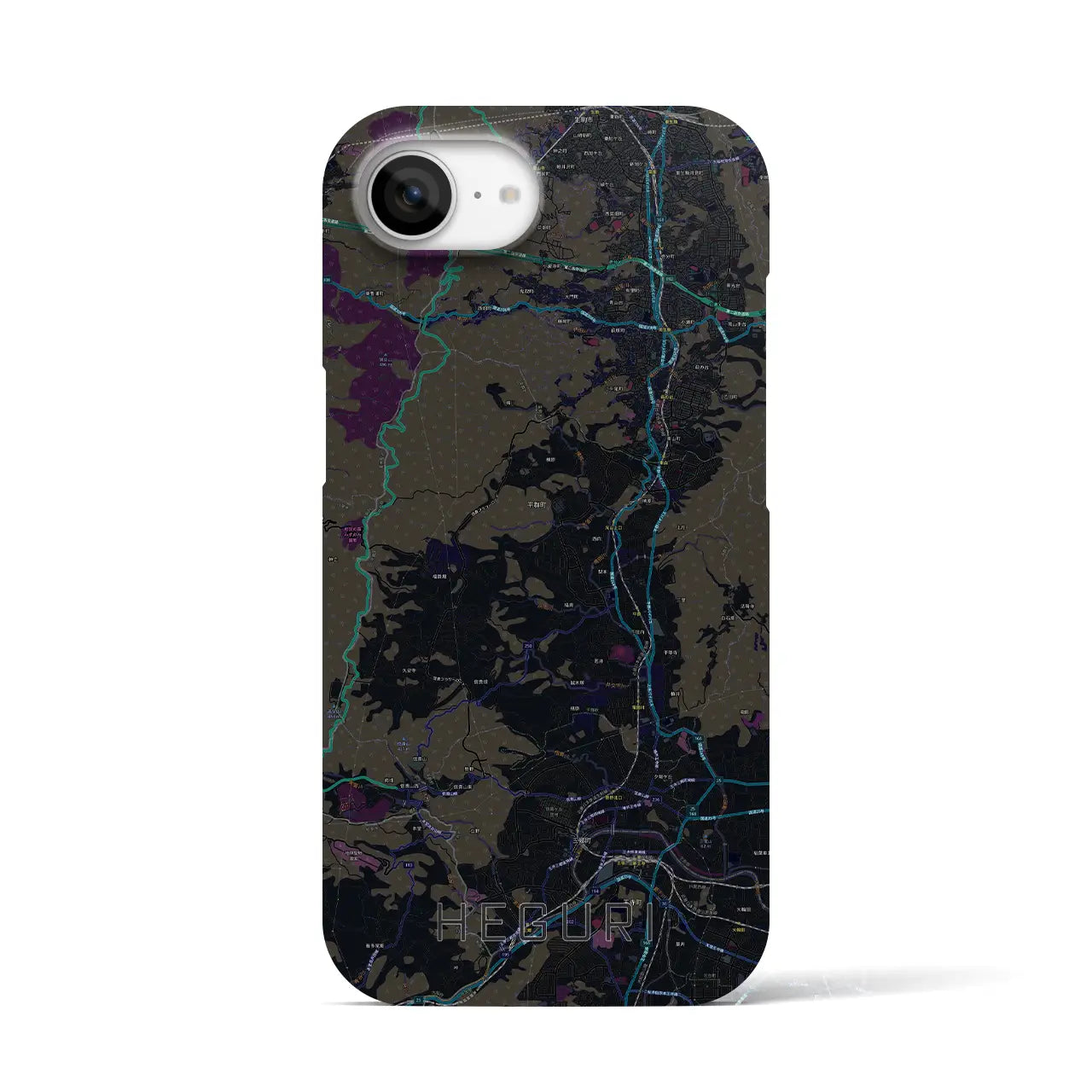 【平群(奈良県)】地図柄iPhoneケース(バックカバータイプ)