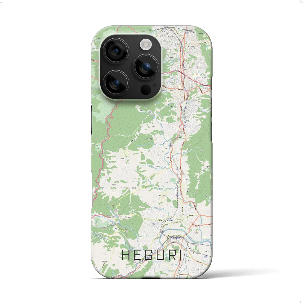 【平群(奈良県)】地図柄iPhoneケース(バックカバータイプ)