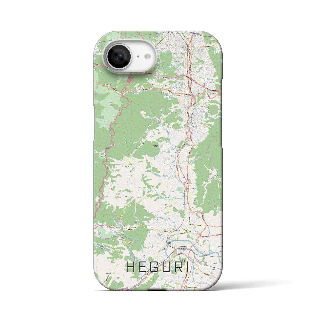 【平群(奈良県)】地図柄iPhoneケース(バックカバータイプ)