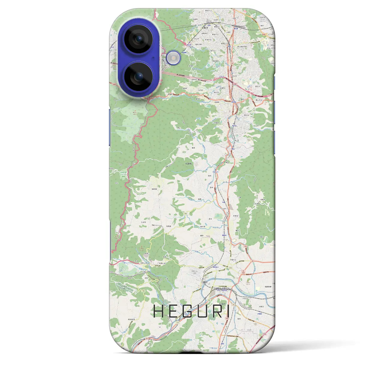 【平群(奈良県)】地図柄iPhoneケース(バックカバータイプ)ナチュラル・iPhone 16 Pro Max 用