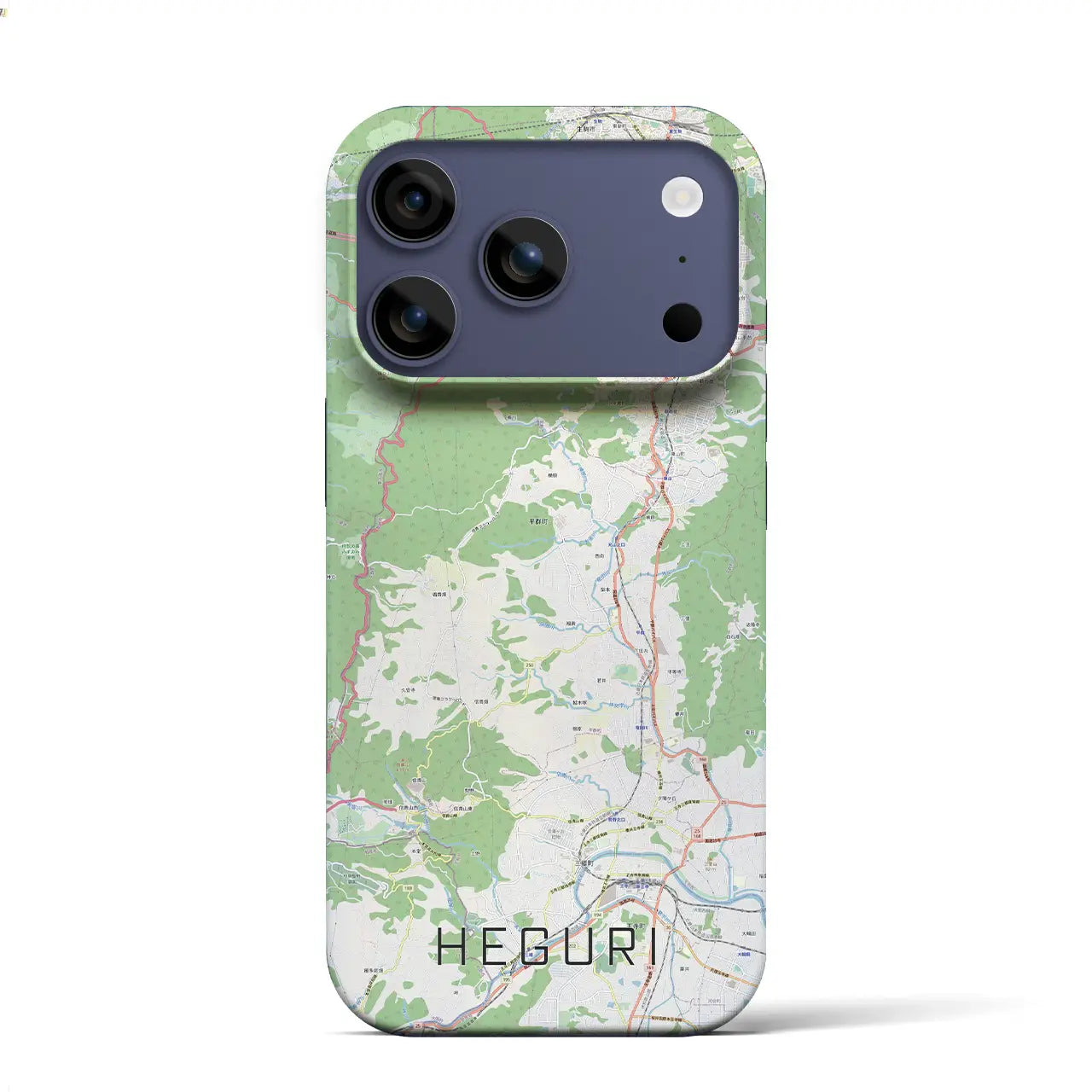 【平群(奈良県)】地図柄iPhoneケース(バックカバータイプ)