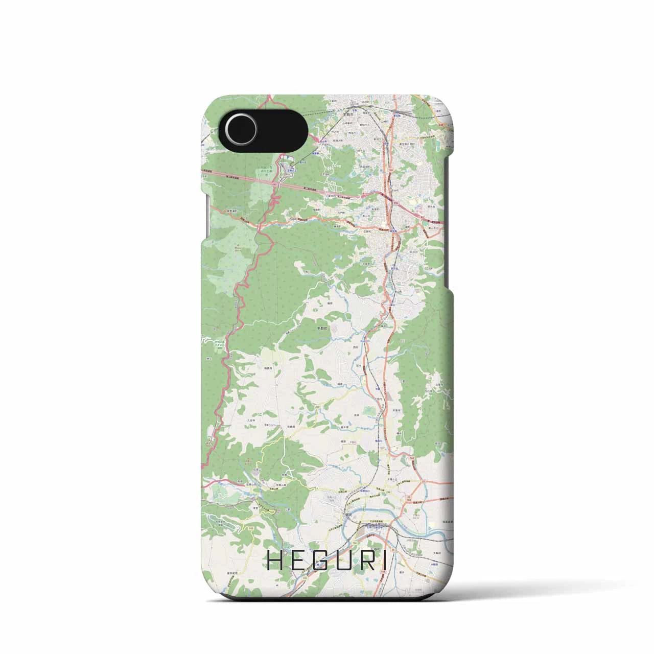 【平群(奈良県)】地図柄iPhoneケース(バックカバータイプ)