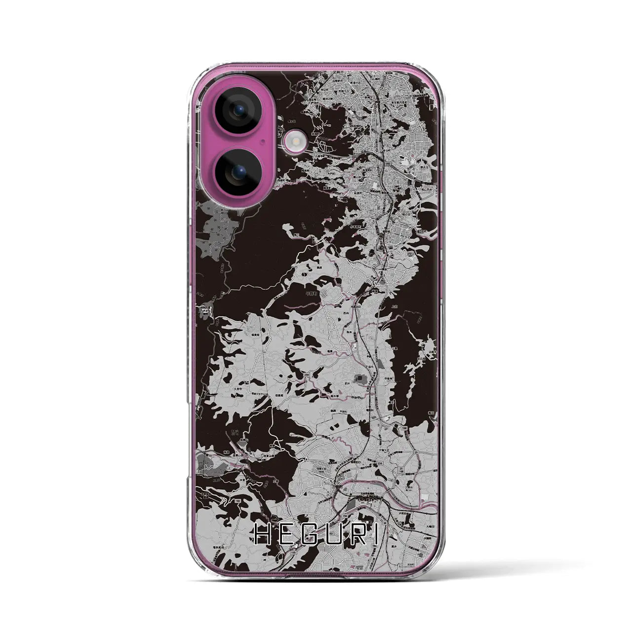 【平群(奈良県)】地図柄iPhoneケース(クリアタイプ)