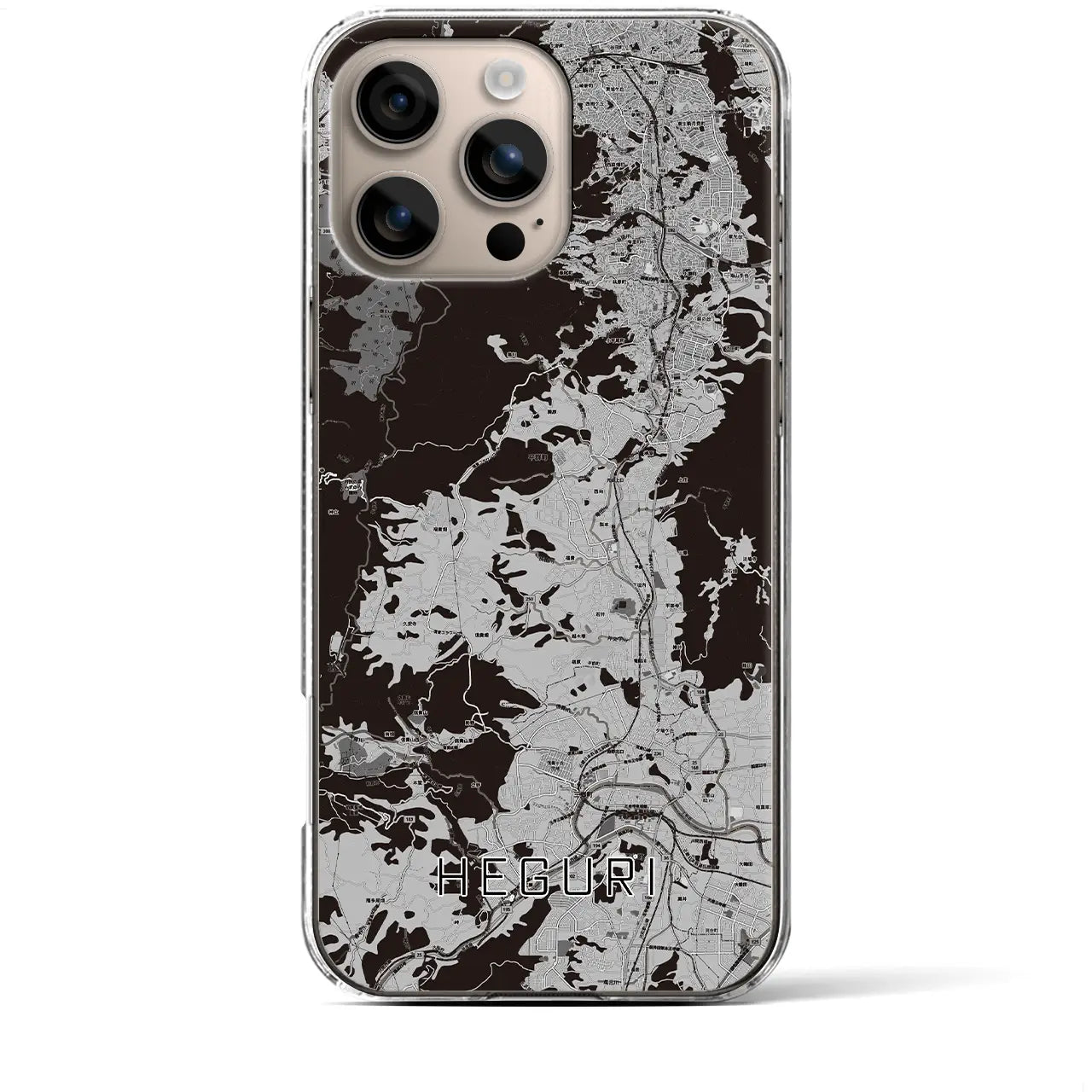 【平群(奈良県)】地図柄iPhoneケース(クリアタイプ)