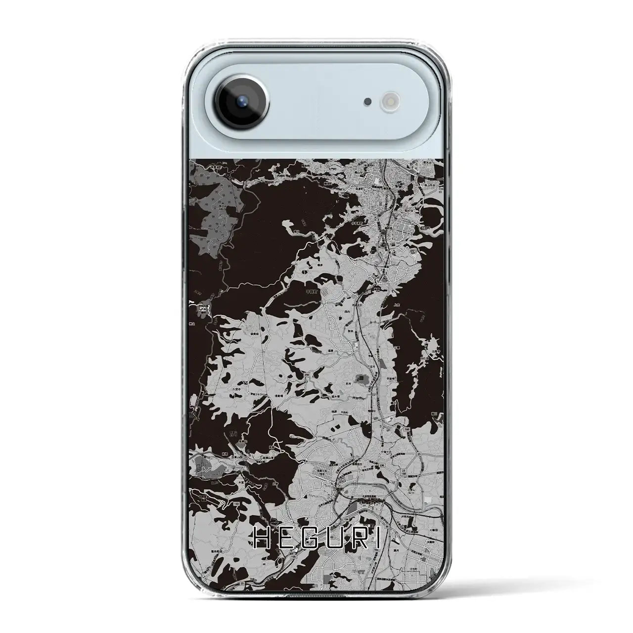 【平群(奈良県)】地図柄iPhoneケース(クリアタイプ)