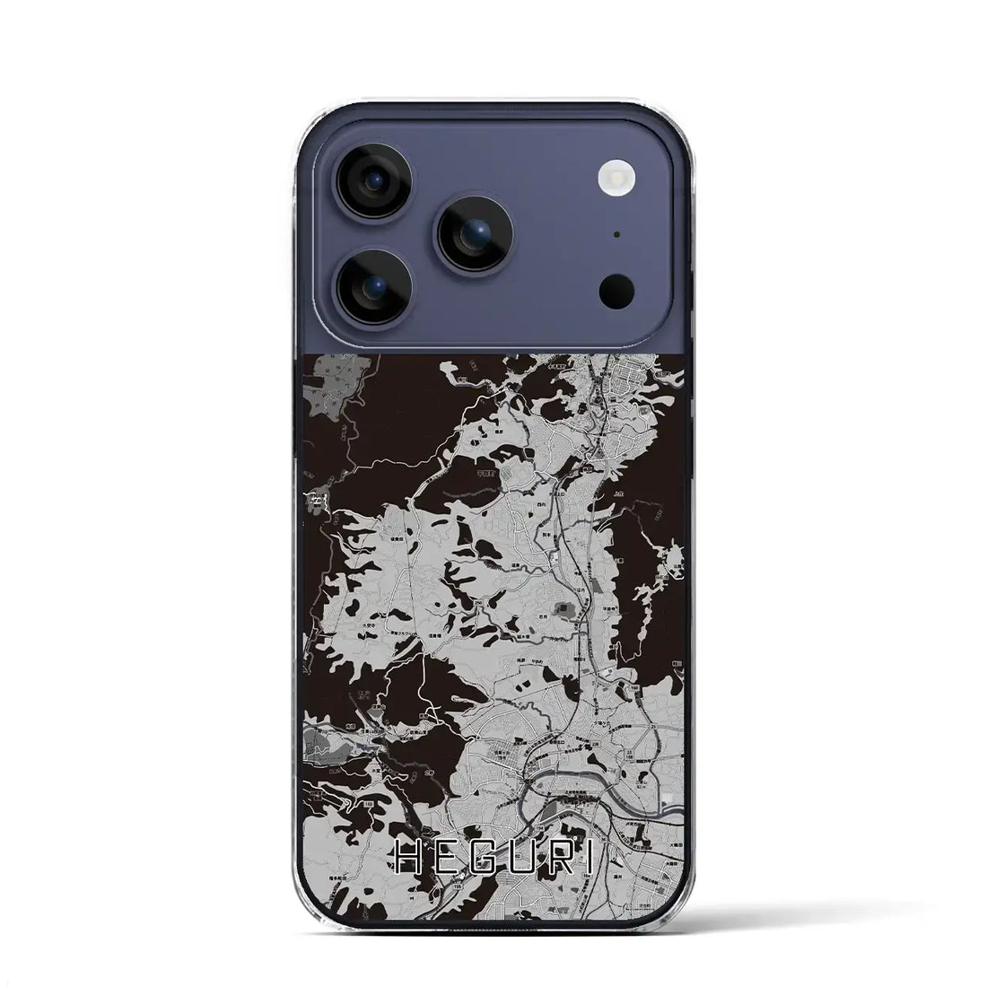 【平群(奈良県)】地図柄iPhoneケース(クリアタイプ)