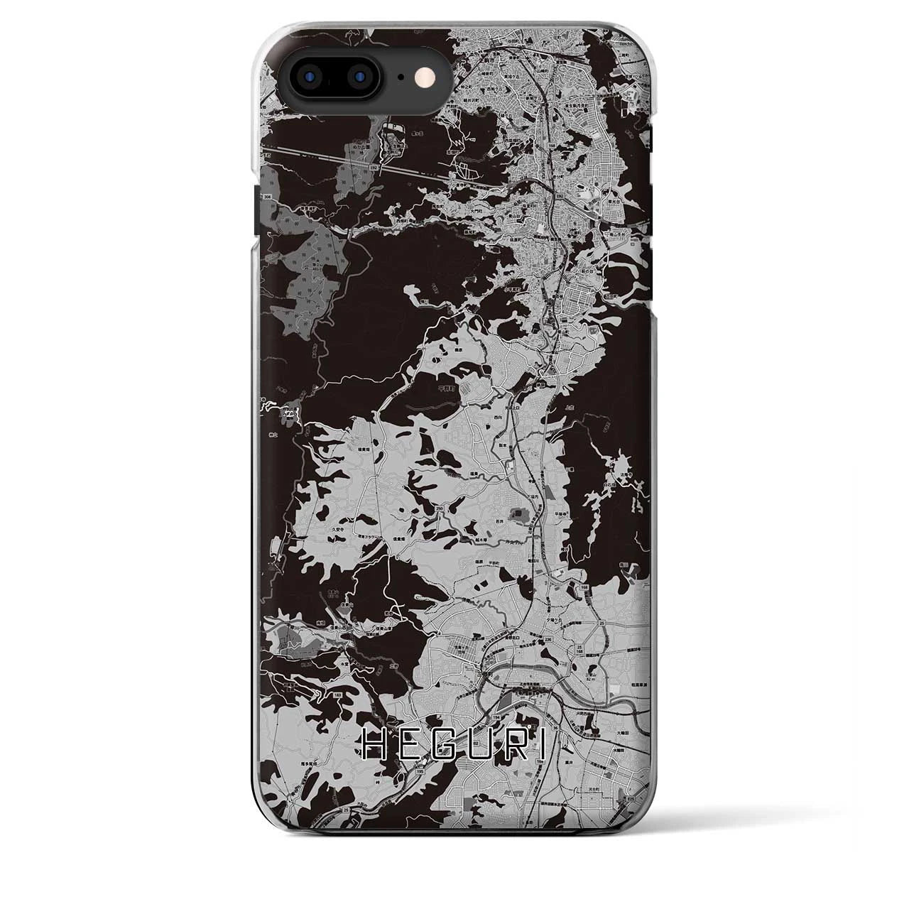 【平群(奈良県)】地図柄iPhoneケース(クリアタイプ)