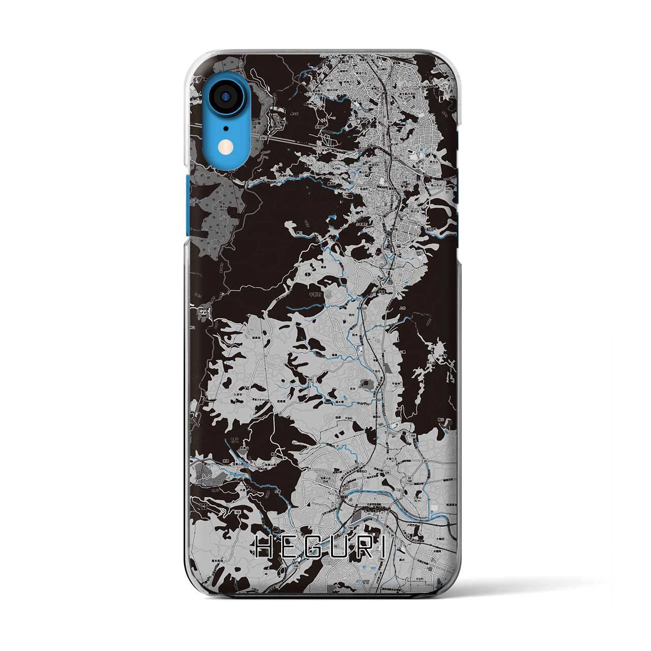 【平群(奈良県)】地図柄iPhoneケース(クリアタイプ)