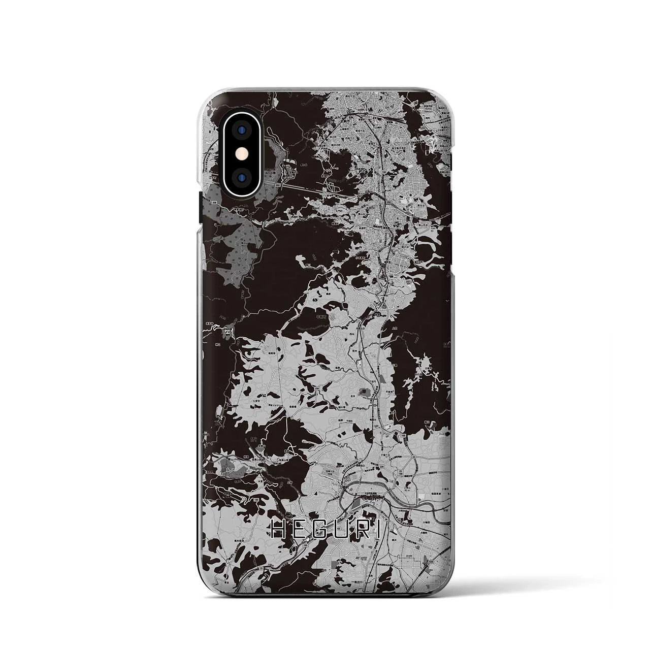 【平群(奈良県)】地図柄iPhoneケース(クリアタイプ)