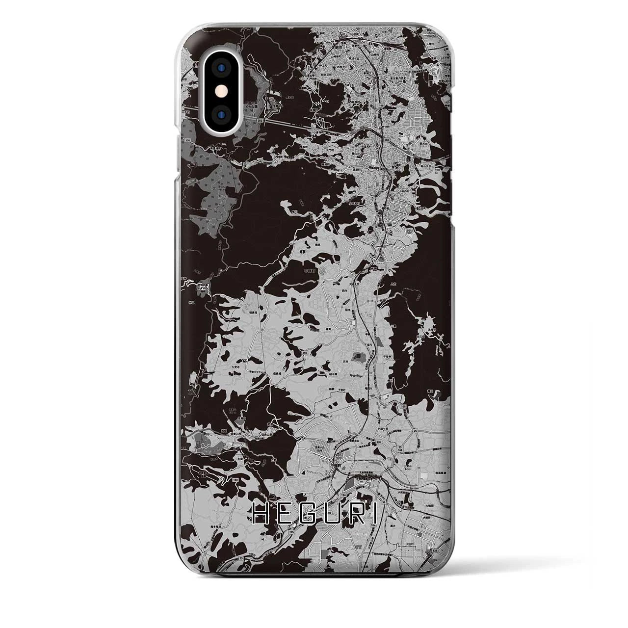 【平群(奈良県)】地図柄iPhoneケース(クリアタイプ)