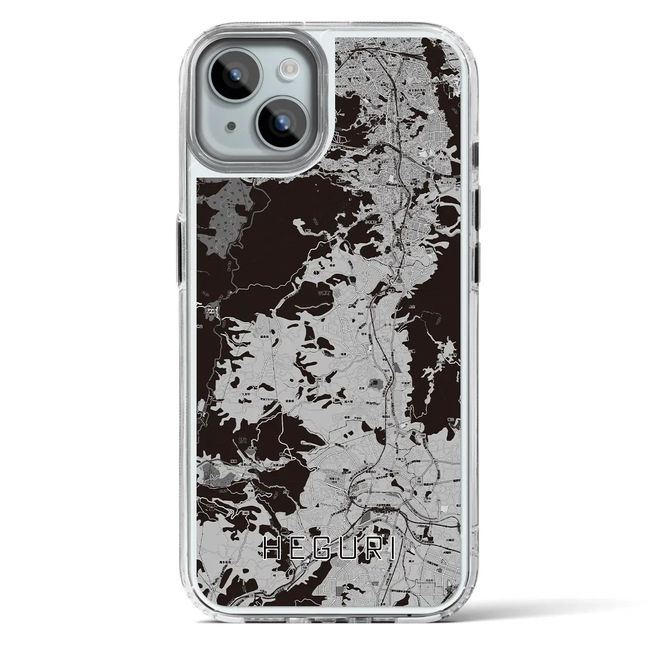 【平群(奈良県)】地図柄iPhoneケース(MagSafeタイプ)