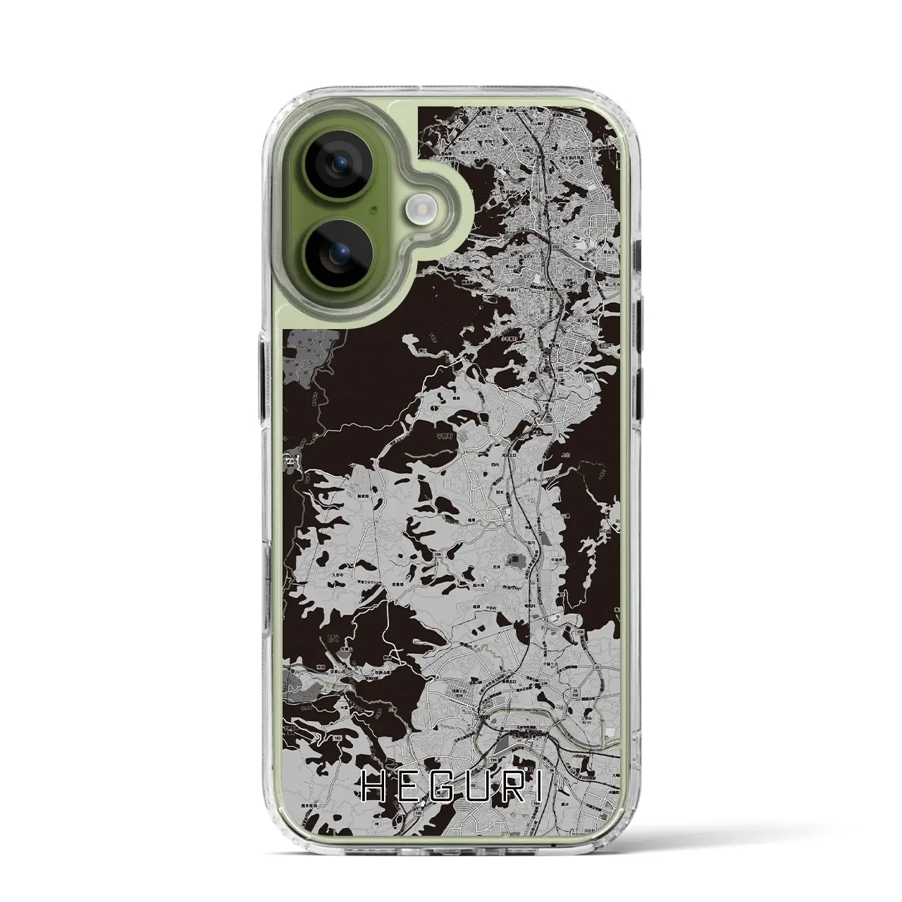 【平群(奈良県)】地図柄iPhoneケース(MagSafeタイプ)