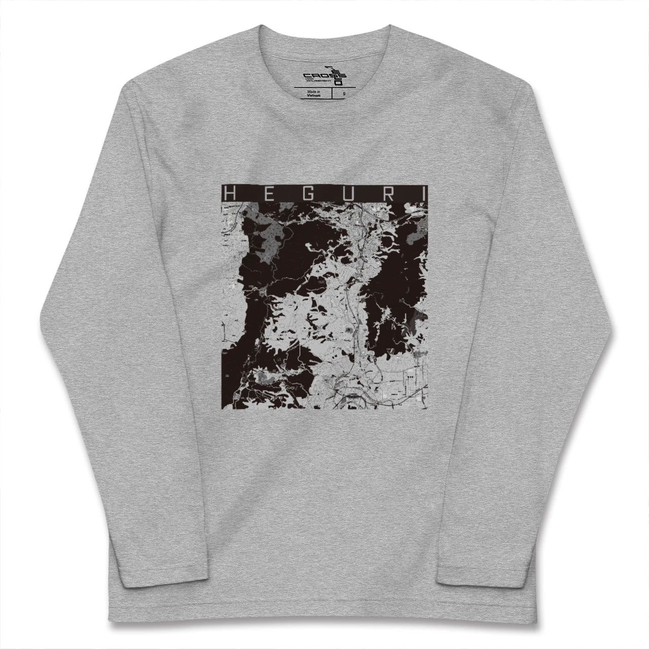 【平群(奈良県)】地図柄ロングスリーブTシャツ