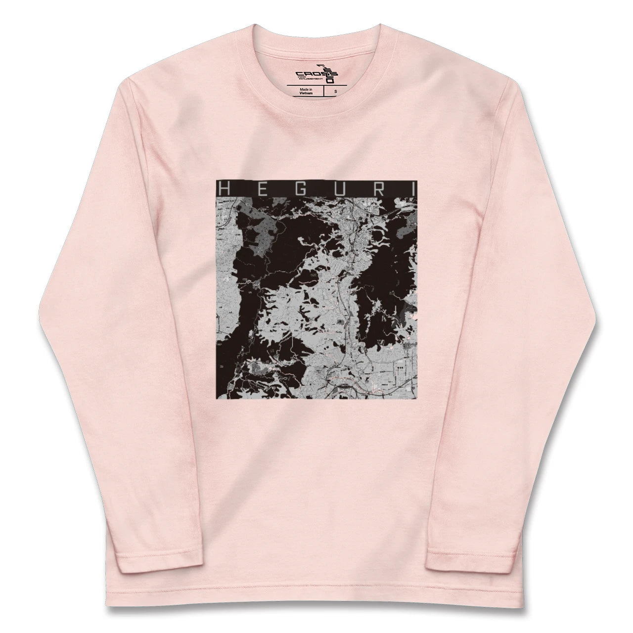 【平群(奈良県)】地図柄ロングスリーブTシャツ