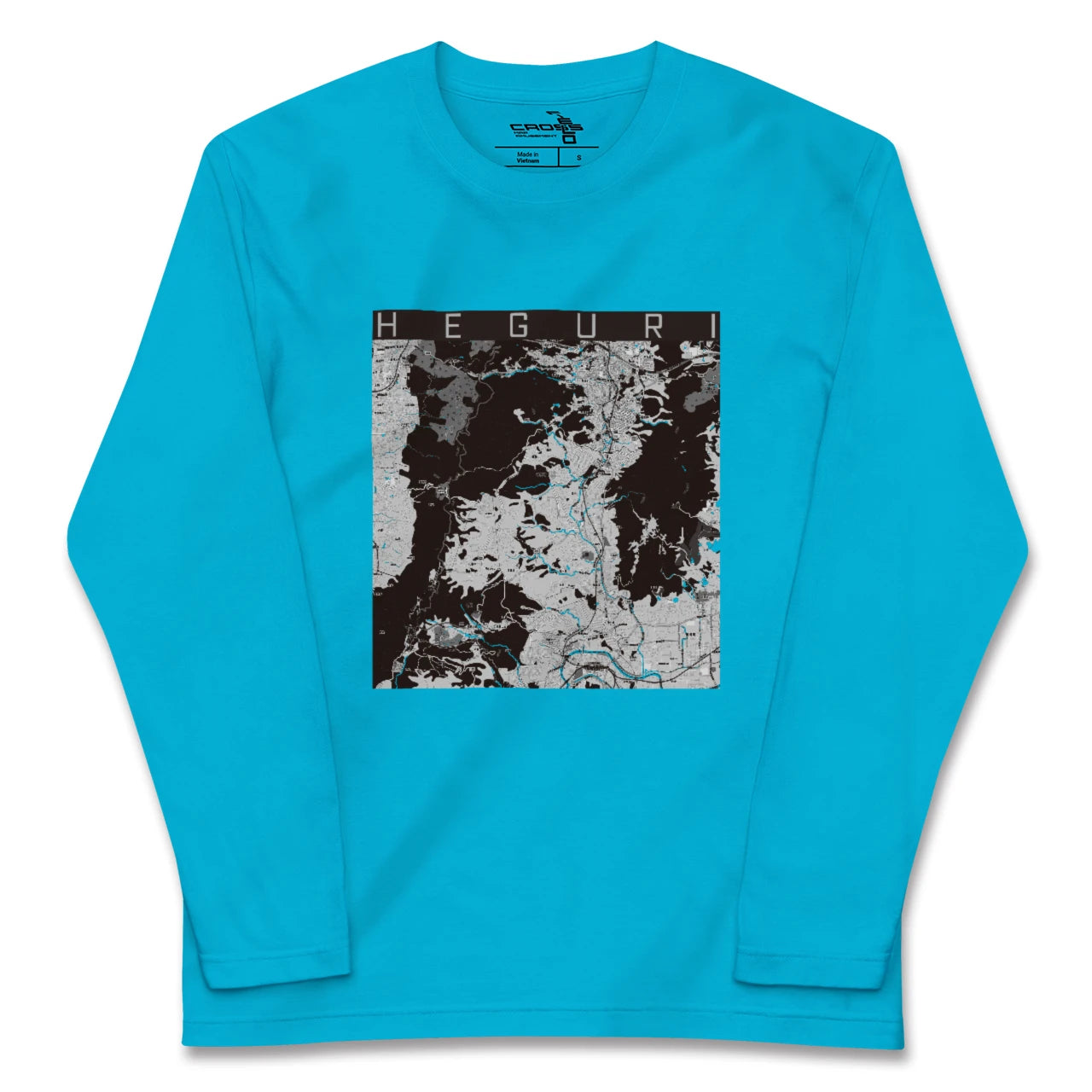 【平群(奈良県)】地図柄ロングスリーブTシャツ