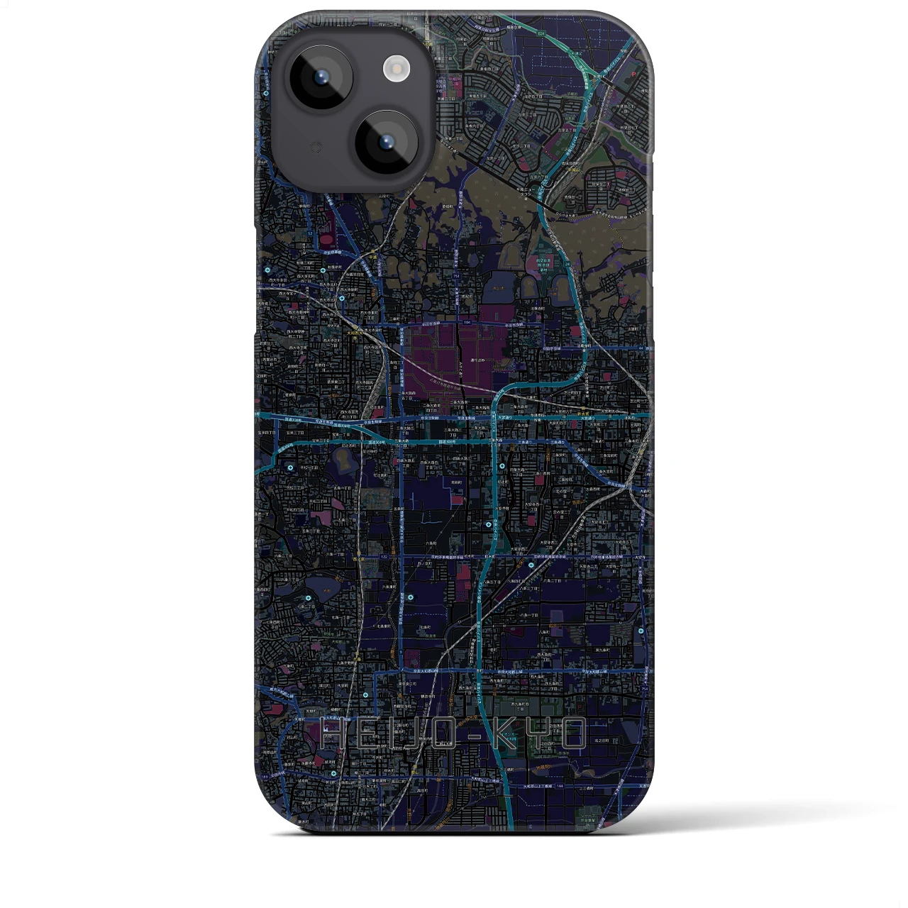 【平城京(奈良県)】地図柄iPhoneケース(バックカバータイプ)