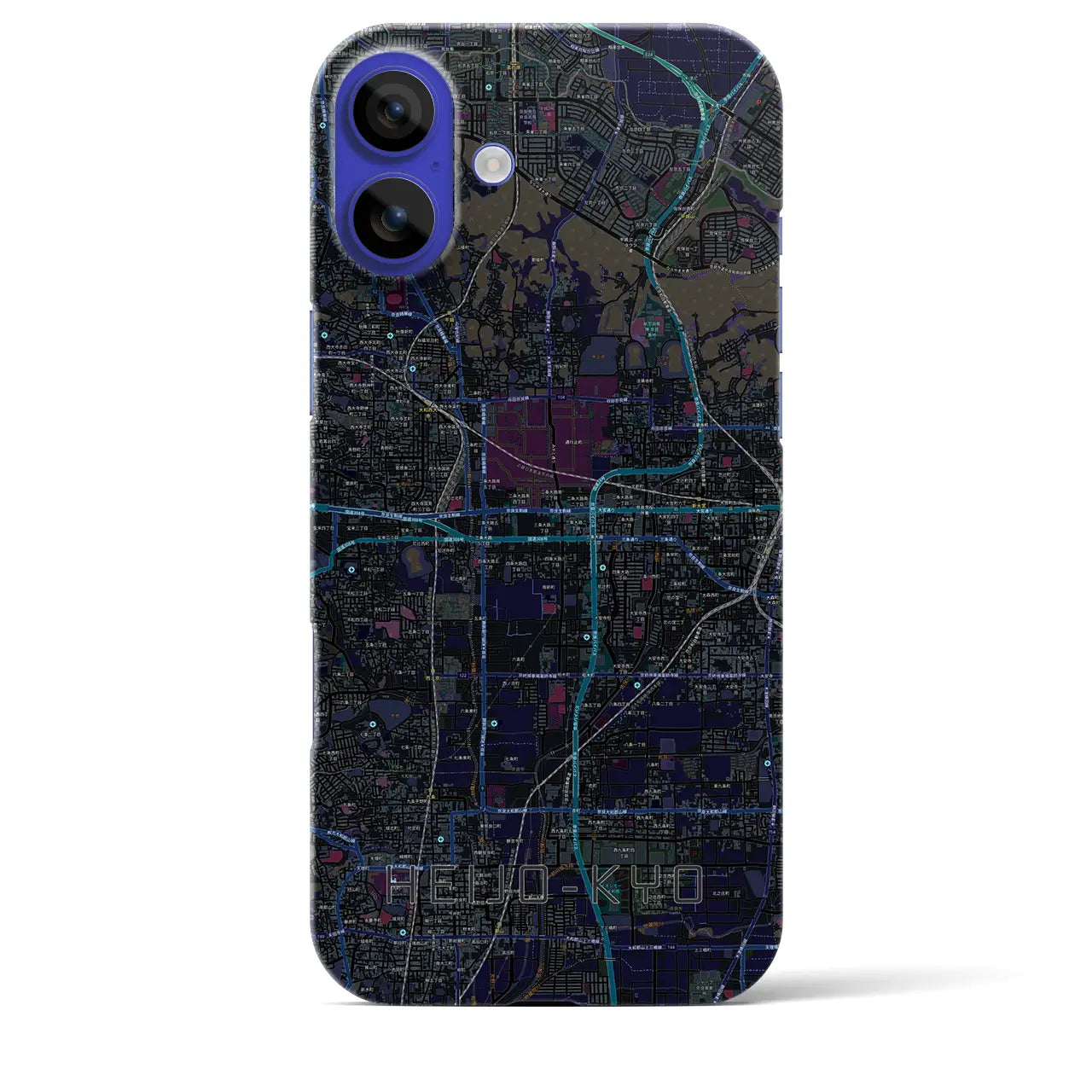 【平城京(奈良県)】地図柄iPhoneケース(バックカバータイプ)