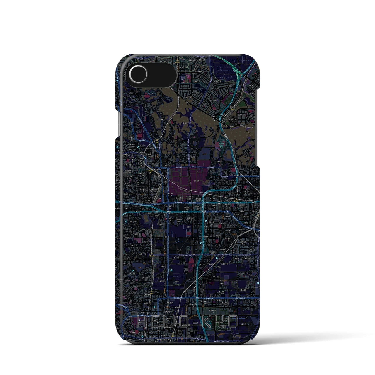 【平城京(奈良県)】地図柄iPhoneケース(バックカバータイプ)