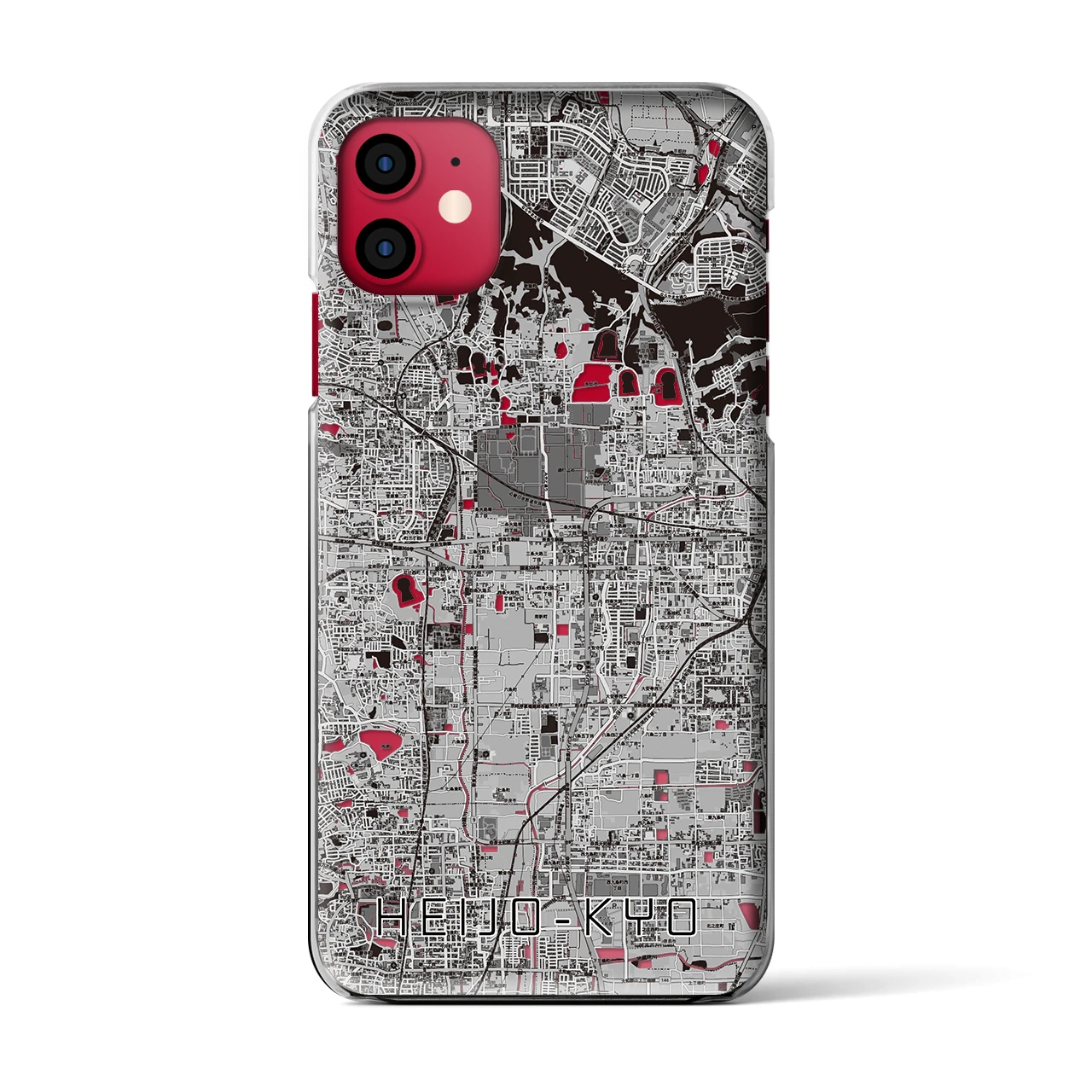 【平城京(奈良県)】地図柄iPhoneケース(クリアタイプ)