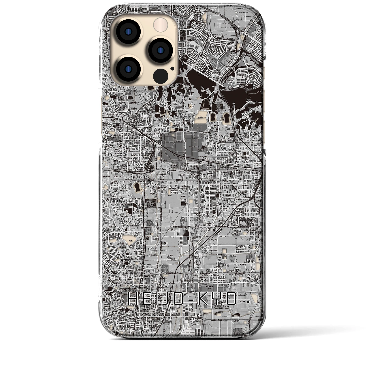 【平城京(奈良県)】地図柄iPhoneケース(クリアタイプ)