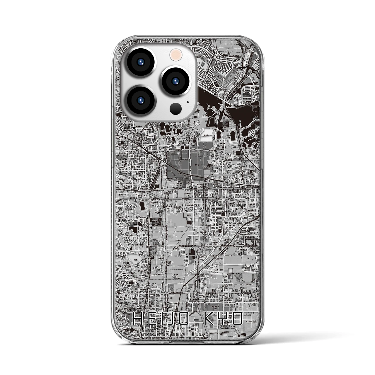 【平城京(奈良県)】地図柄iPhoneケース(クリアタイプ)