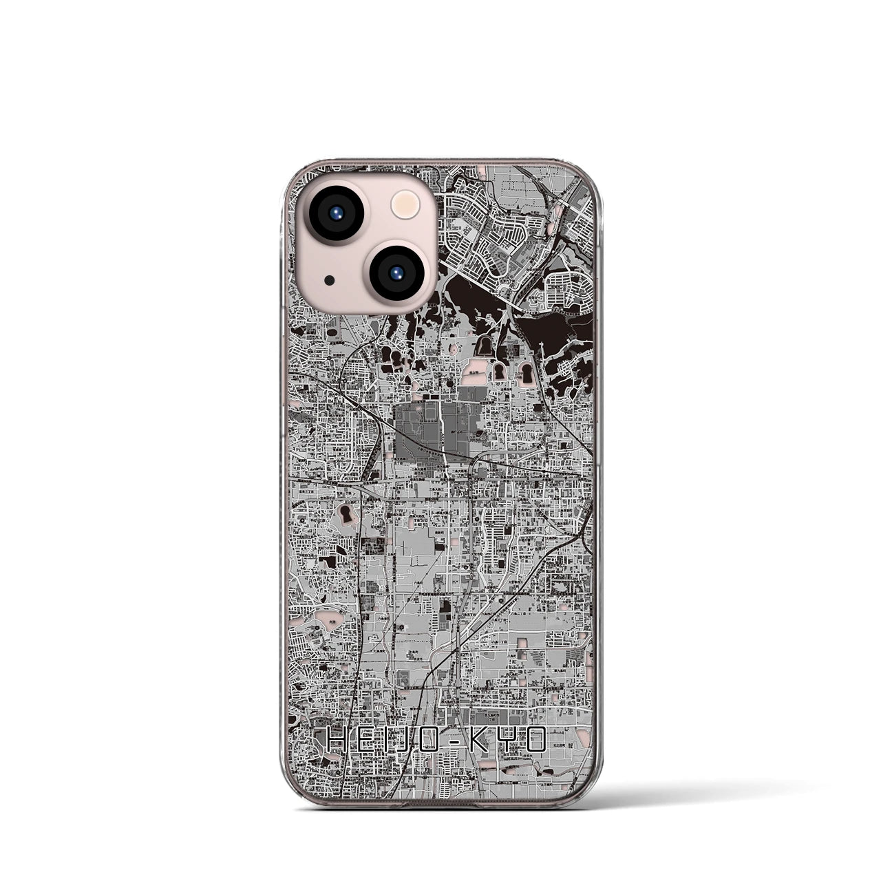 【平城京(奈良県)】地図柄iPhoneケース(クリアタイプ)