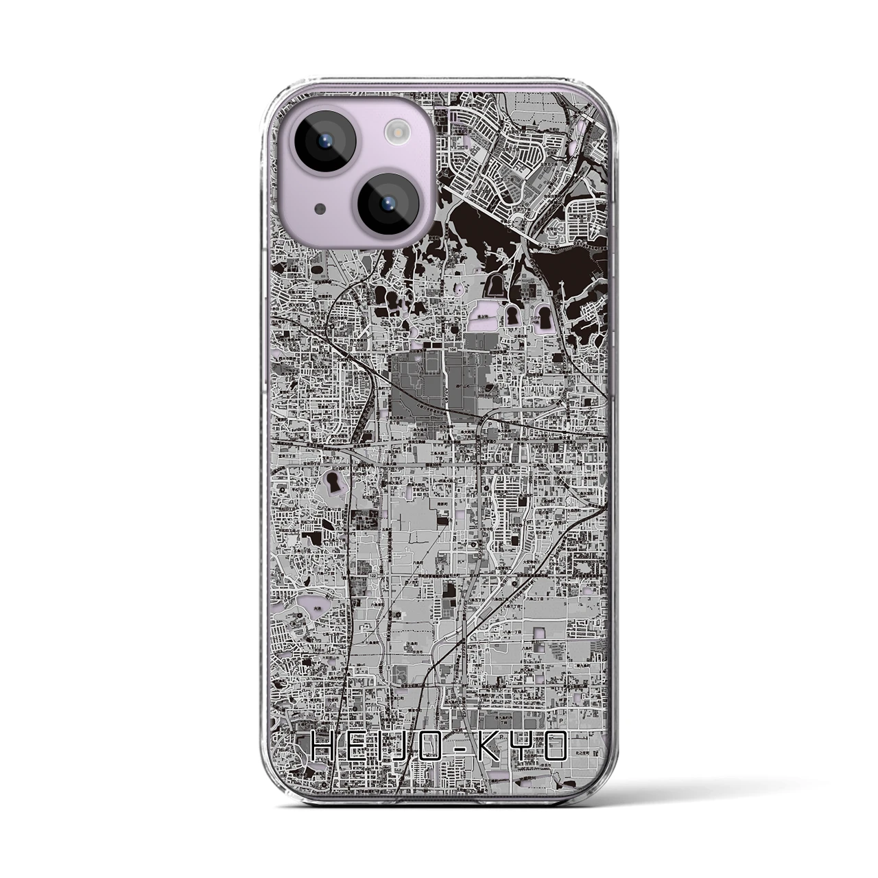 【平城京(奈良県)】地図柄iPhoneケース(クリアタイプ)