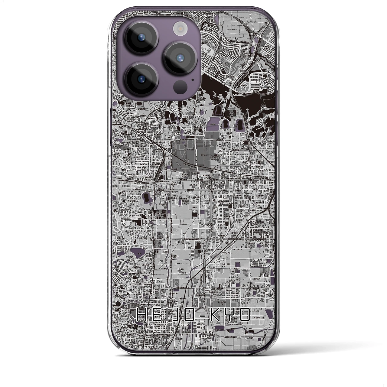 【平城京(奈良県)】地図柄iPhoneケース(クリアタイプ)