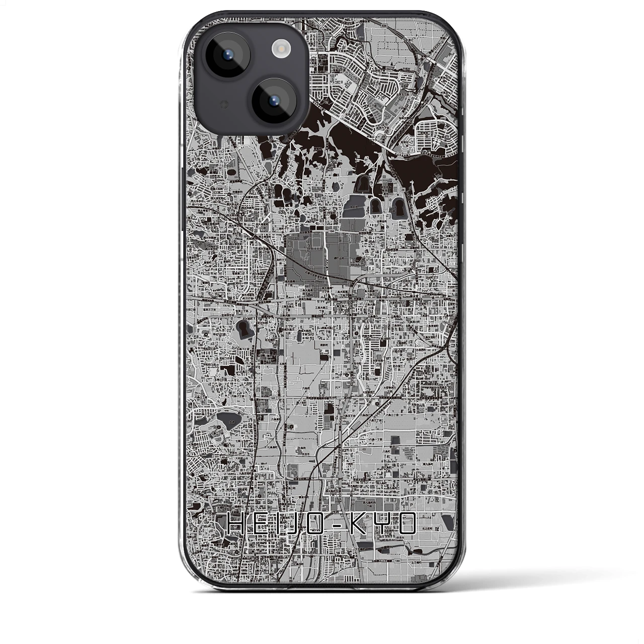 【平城京(奈良県)】地図柄iPhoneケース(クリアタイプ)