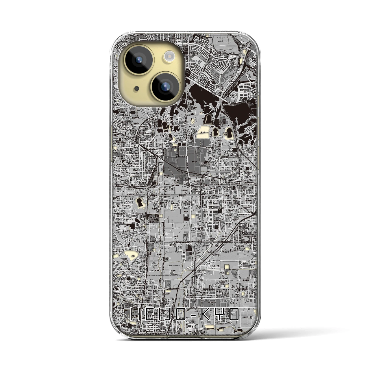 【平城京(奈良県)】地図柄iPhoneケース(クリアタイプ)